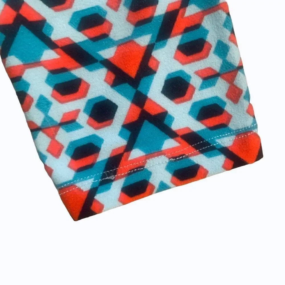Lularoe Blue Geometric Print Leggings Size OS - Picture 5 of 9